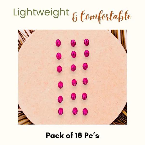Dark_Pink_Oval_Shaped_Diy_Hair_Sticker_(18_Pieces)_(16_X_14_X_10_Cm)