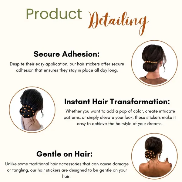 Golden_Oval_Shaped_Diy_Hair_Sticker_(18_Pieces)_(16_X_14_X_10_Cm)