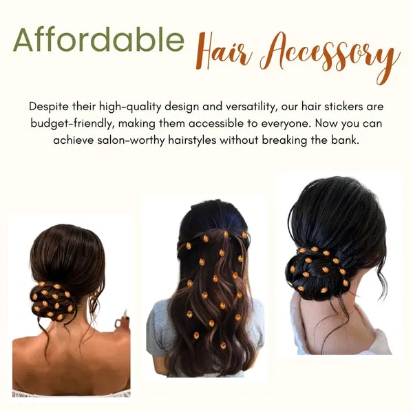 Golden_Oval_Shaped_Diy_Hair_Sticker_(18_Pieces)_(16_X_14_X_10_Cm)