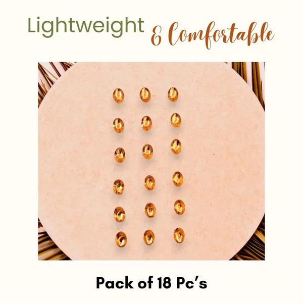 Golden_Oval_Shaped_Diy_Hair_Sticker_(18_Pieces)_(16_X_14_X_10_Cm)