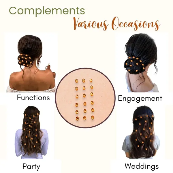 Golden_Oval_Shaped_Diy_Hair_Sticker_(18_Pieces)_(16_X_14_X_10_Cm)