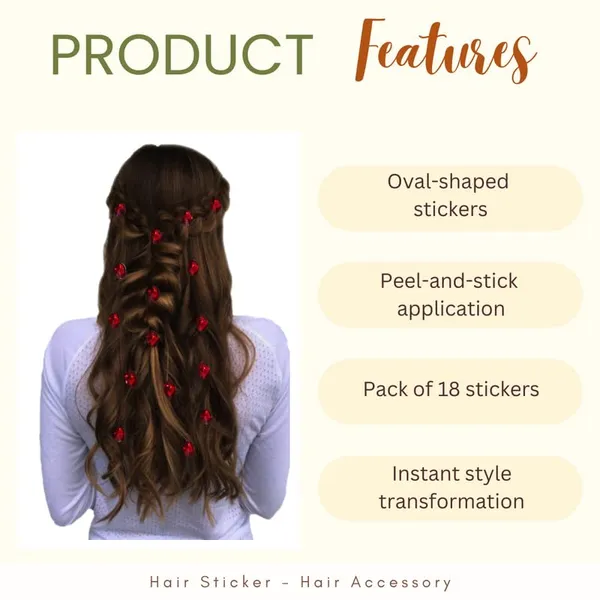 Maroon_Oval_Shaped_Diy_Hair_Sticker_(18_Pieces)_(16_X_14_X_10_Cm)
