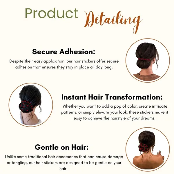 Maroon_Oval_Shaped_Diy_Hair_Sticker_(18_Pieces)_(16_X_14_X_10_Cm)