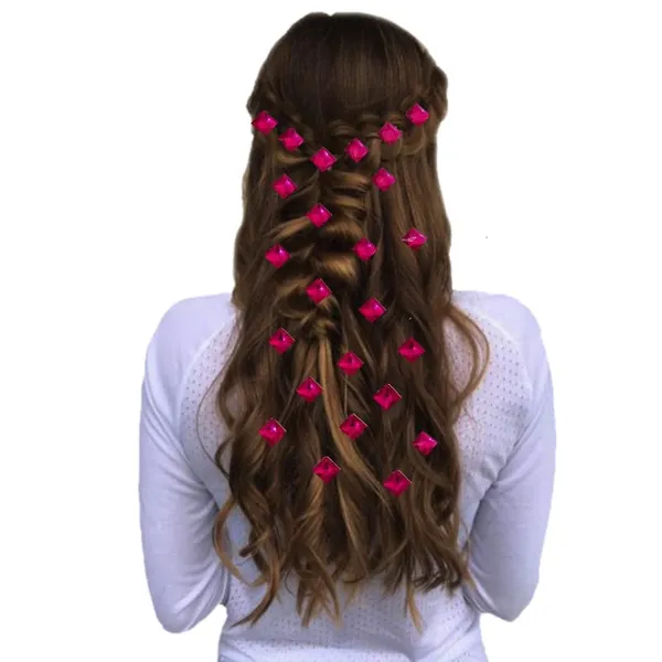 Dark_Pink_Square_Diy_Hair_Stickers_(24_Piece)_(16_X_14_X_10_Cm)
