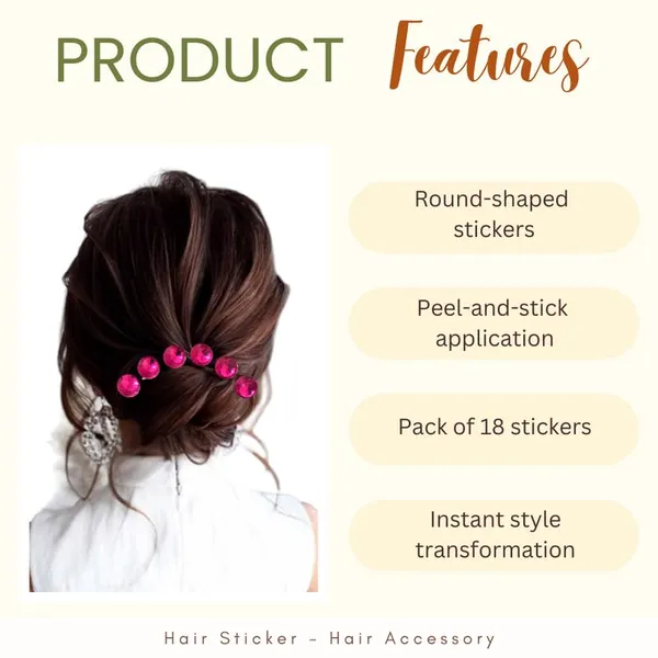 Dark_Pink_Effortless_Diy_Hair_Stickers_(18_Round_Piece)_(16_X_14_X_10_Cm)
