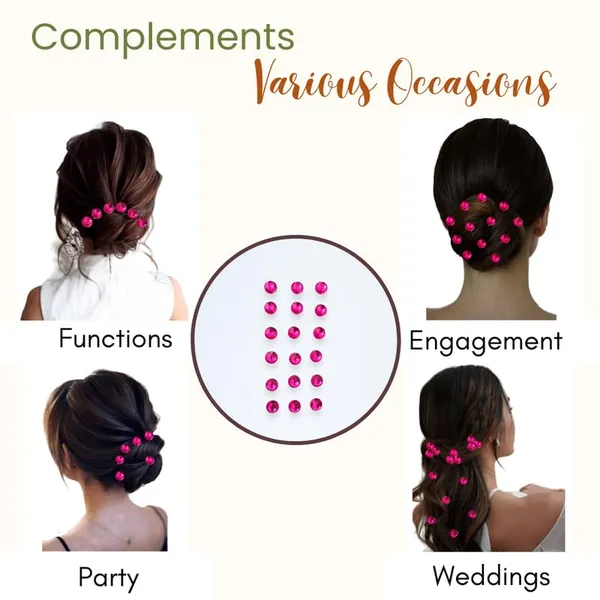 Dark_Pink_Effortless_Diy_Hair_Stickers_(18_Round_Piece)_(16_X_14_X_10_Cm)