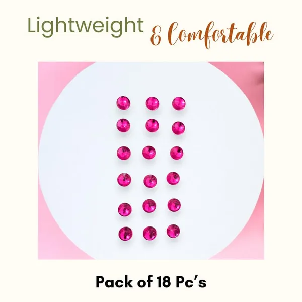 Dark_Pink_Effortless_Diy_Hair_Stickers_(18_Round_Piece)_(16_X_14_X_10_Cm)