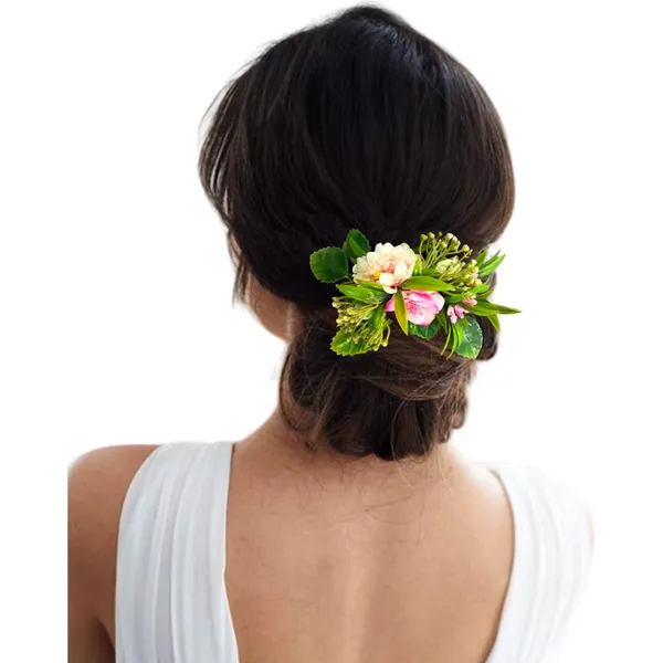 Baby_Pink_&_White_Flower_Leaves_Comb_Slide_Hair_Accessories_For_Women_&_Girls