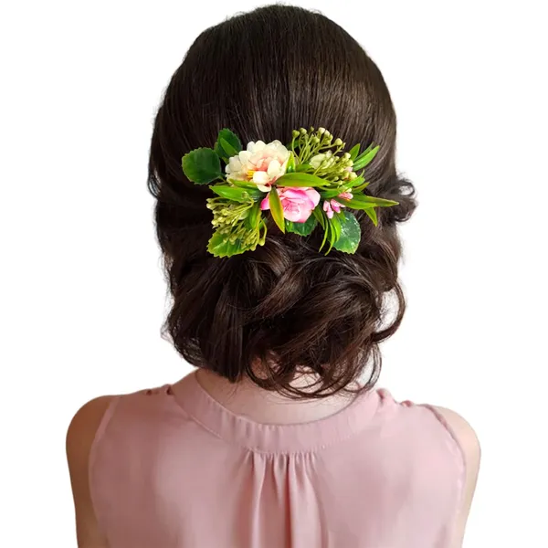 Baby_Pink_&_White_Flower_Leaves_Comb_Slide_Hair_Accessories_For_Women_&_Girls