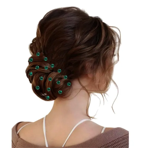 Dark_Green_Elegant_Round_Hair_Stickers_For_Womens_&_Girls_(36_Pieces)_(16_X_14_X_10_Cm)
