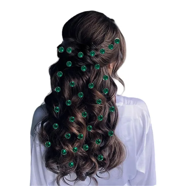 Dark_Green_Elegant_Round_Hair_Stickers_For_Womens_&_Girls_(36_Pieces)_(16_X_14_X_10_Cm)