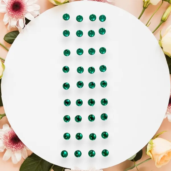 Dark_Green_Elegant_Round_Hair_Stickers_For_Womens_&_Girls_(36_Pieces)_(16_X_14_X_10_Cm)