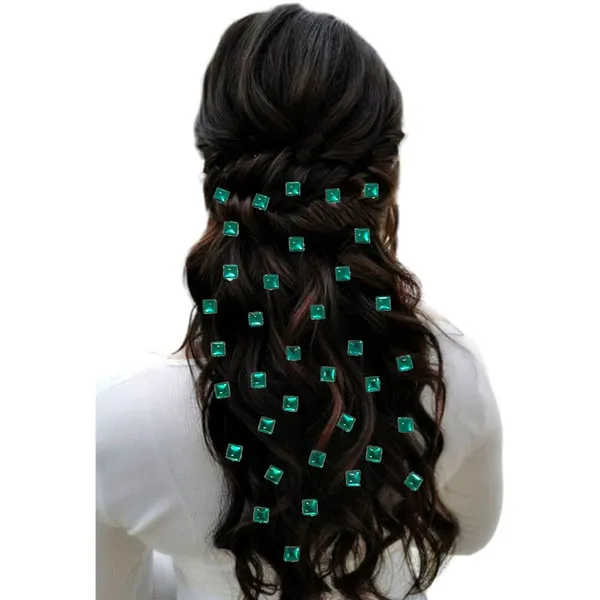Dark_Green_Shimmering_Square_Hair_Stickers_(36_Pieces)_(16_X_14_X_10_Cm)