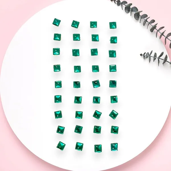 Dark_Green_Shimmering_Square_Hair_Stickers_(36_Pieces)_(16_X_14_X_10_Cm)