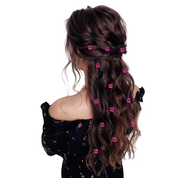 Dark_Pink_Shimmering_Square_Hair_Stickers_(36_Pieces)_(16_X_14_X_10_Cm)