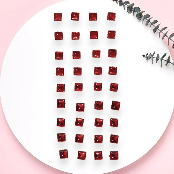 Maroon_Shimmering_Square_Hair_Stickers_(36_Pieces)_(16_X_14_X_10_Cm)