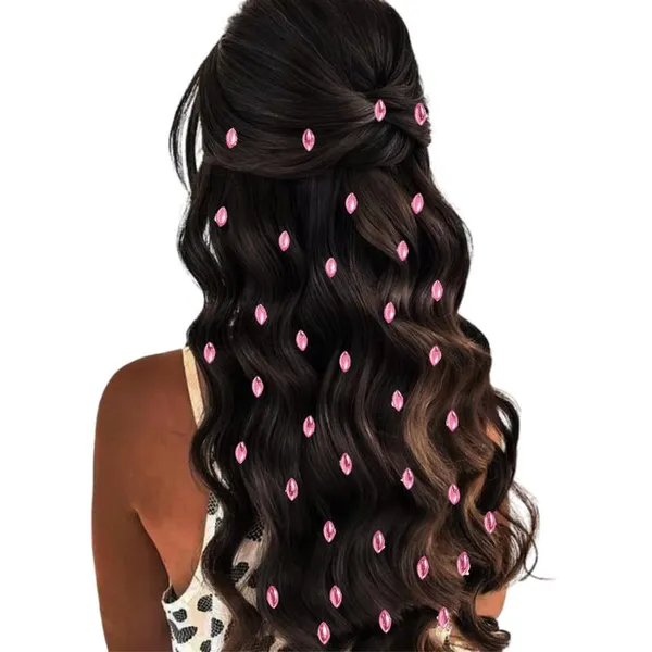 Baby_Pink_Eye_Shaped_Clip_Free_Hair_Stickers_(36_Pieces)_(16_X_14_X_10_Cm)