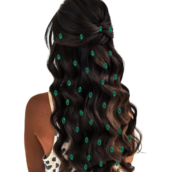 Dark_Green_Eye_Shaped_Clip_Free_Hair_Stickers_(36_Pieces)_(16_X_14_X_10_Cm)
