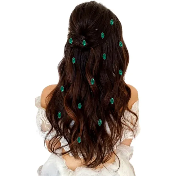 Dark_Green_Eye_Shaped_Clip_Free_Hair_Stickers_(36_Pieces)_(16_X_14_X_10_Cm)