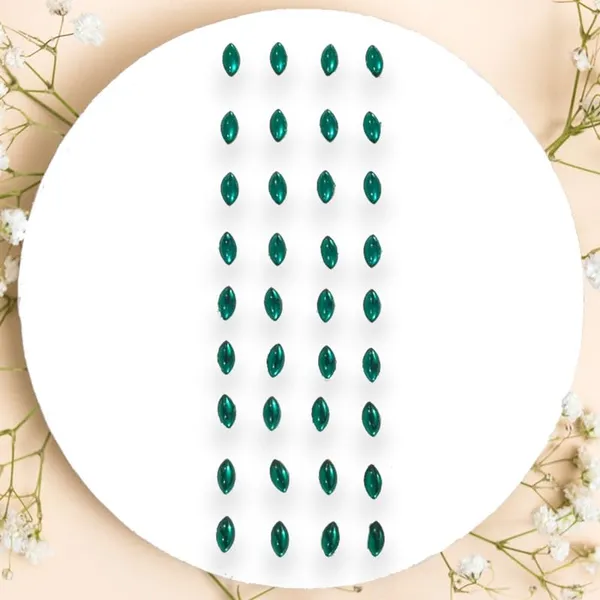 Dark_Green_Eye_Shaped_Clip_Free_Hair_Stickers_(36_Pieces)_(16_X_14_X_10_Cm)