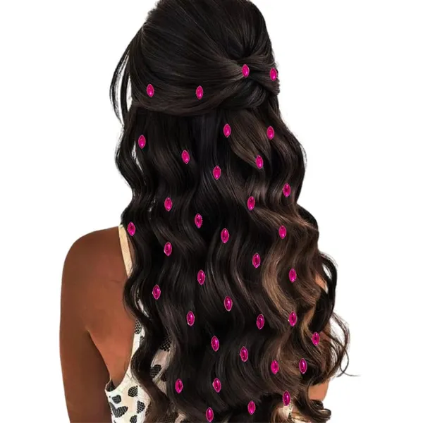 Dark_Pink_Eye_Shaped_Clip_Free_Hair_Stickers_(36_Pieces)_(16_X_14_X_10_Cm)
