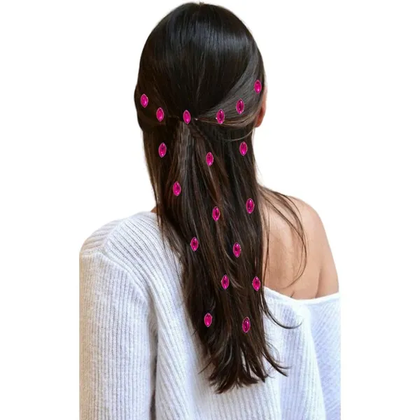Dark_Pink_Eye_Shaped_Clip_Free_Hair_Stickers_(36_Pieces)_(16_X_14_X_10_Cm)