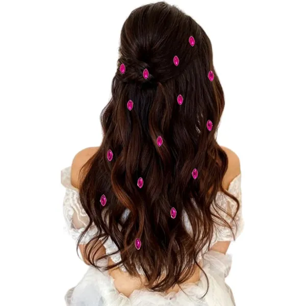 Dark_Pink_Eye_Shaped_Clip_Free_Hair_Stickers_(36_Pieces)_(16_X_14_X_10_Cm)