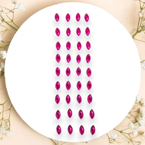 Dark_Pink_Eye_Shaped_Clip_Free_Hair_Stickers_(36_Pieces)_(16_X_14_X_10_Cm)