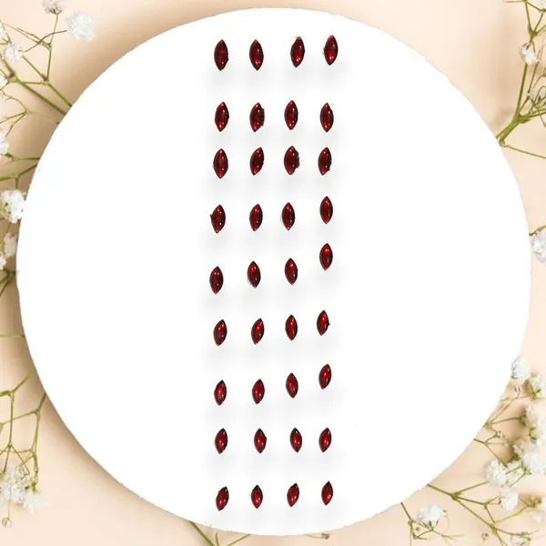 Maroon_Eye_Shaped_Clip_Free_Hair_Stickers_(36_Pieces)_(16_X_14_X_10_Cm)