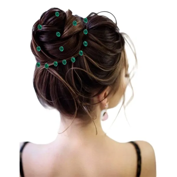Dark_Green_Glamorous_Oval_Shiny_Adhesive_Hair_Stickers_(36_Pieces)_(16_X_14_X_10_Cm)