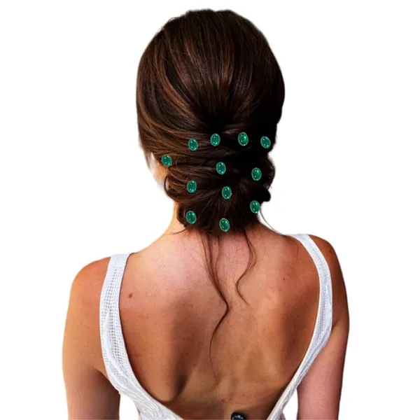 Dark_Green_Glamorous_Oval_Shiny_Adhesive_Hair_Stickers_(36_Pieces)_(16_X_14_X_10_Cm)