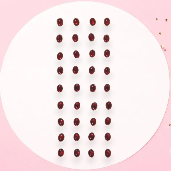 Maroon_Glamorous_Oval_Shiny_Adhesive_Hair_Stickers_(36_Pieces)_(16_X_14_X_10_Cm)