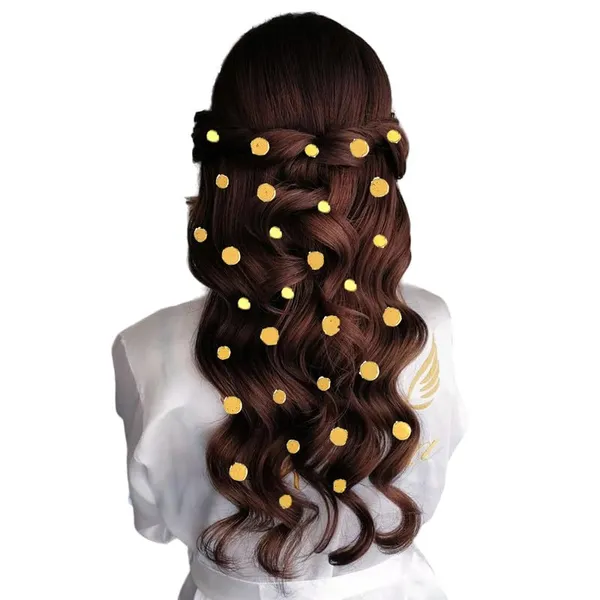 Golden_Glamorous_Round_Mirror_Stick_On_No_Clip_Hair_Stickers_(18_(6Mm)_&_12_(8Mm)_Sticker)