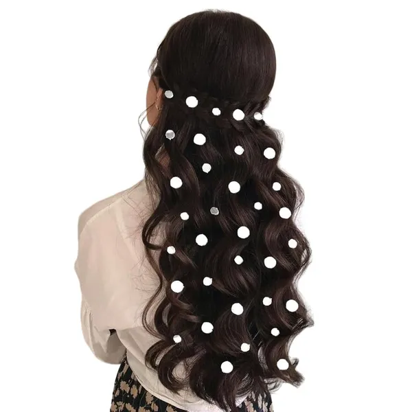 Silver_Glamorous_Round_Mirror_Stick_On_No_Clip_Hair_Stickers_(18_(6Mm)_&_12_(8Mm)_Sticker)