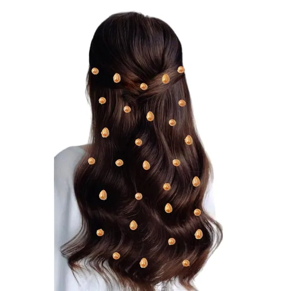 Golden_Ceramic_Gold_Hair_Sticker_Set_(18_Round_&_12_Drop_Shape)_(16_X_14_X_10_Cm)