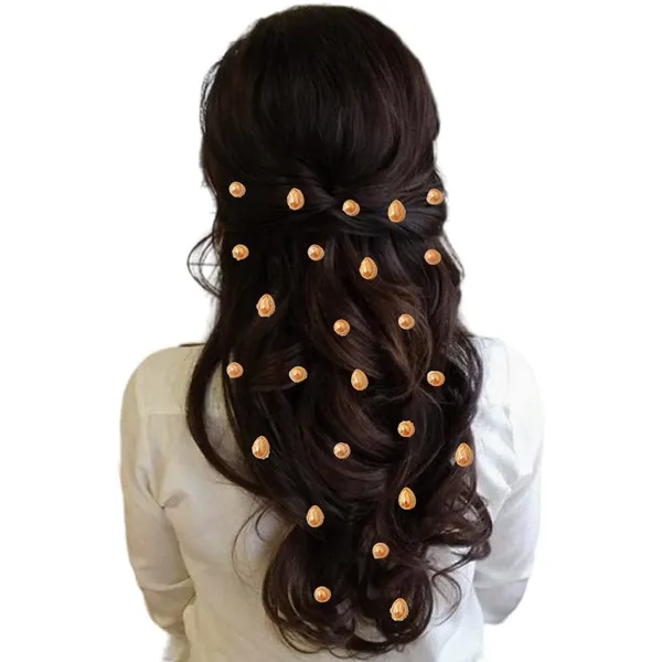 Golden_Ceramic_Gold_Hair_Sticker_Set_(18_Round_&_12_Drop_Shape)_(16_X_14_X_10_Cm)