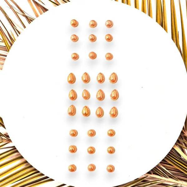 Golden_Ceramic_Gold_Hair_Sticker_Set_(18_Round_&_12_Drop_Shape)_(16_X_14_X_10_Cm)