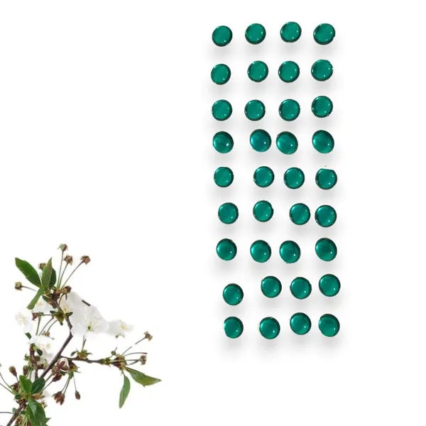 Dark_Green_Chic_Round_No_Pin_Hair_Stickers_(36_Pieces)_(16_X_14_X_10_Cm)