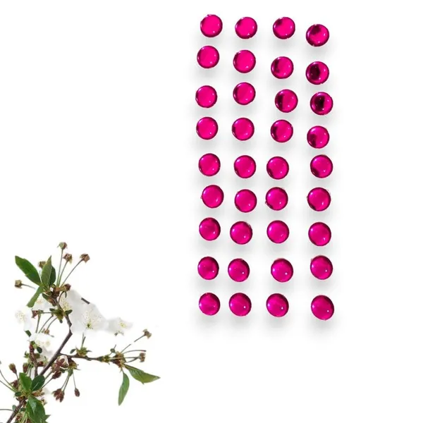 Dark_Pink_Chic_Round_No_Pin_Hair_Stickers_(36_Pieces)_(16_X_14_X_10_Cm)