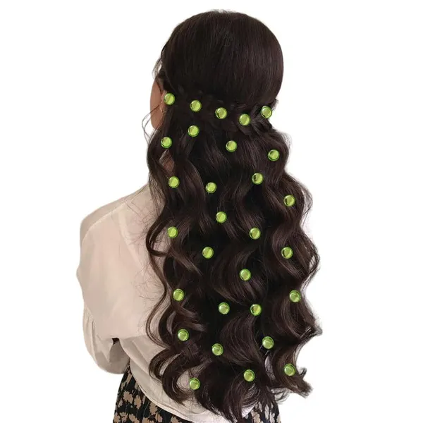Light_Green_Chic_Round_No_Pin_Hair_Stickers_(36_Pieces)_(16_X_14_X_10_Cm)