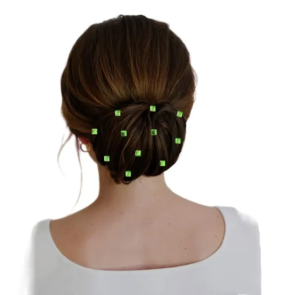 Light_Green_Square_Shaped_No_Pins_Hair_Stickers_(36_Pieces)_(16_X_14_X_10_Cm)