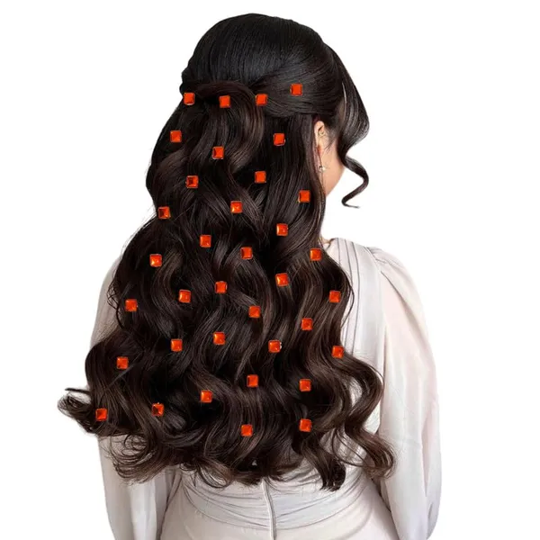 Orange_Square_Shaped_No_Pins_Hair_Stickers_(36_Pieces)_(16_X_14_X_10_Cm)