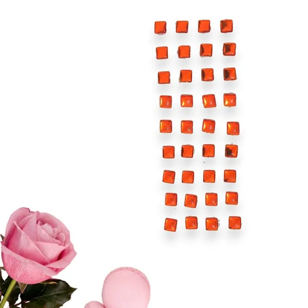 Orange_Square_Shaped_No_Pins_Hair_Stickers_(36_Pieces)_(16_X_14_X_10_Cm)