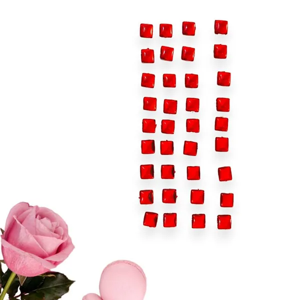 Red_Square_Shaped_No_Pins_Hair_Stickers_(36_Pieces)_(16_X_14_X_10_Cm)
