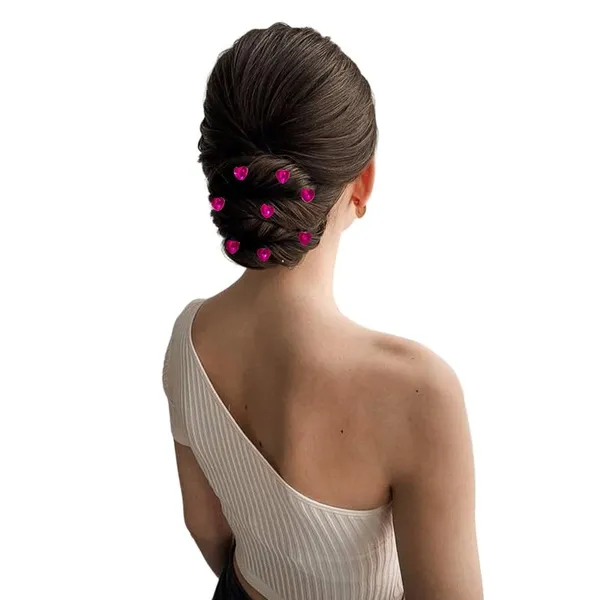 Dark_Pink_Heart_Shaped_Hair_Stickers_Without_Pins_Or_Clips_(36_Pieces)_(8_Mm)