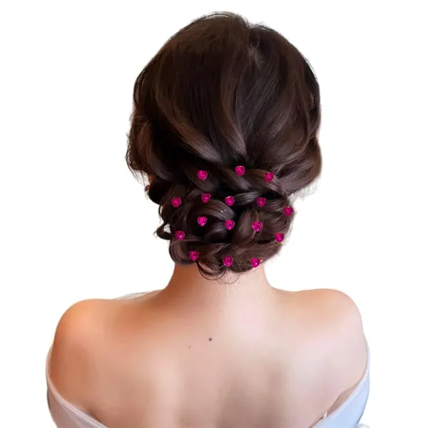 Dark_Pink_Heart_Shaped_Hair_Stickers_Without_Pins_Or_Clips_(36_Pieces)_(8_Mm)