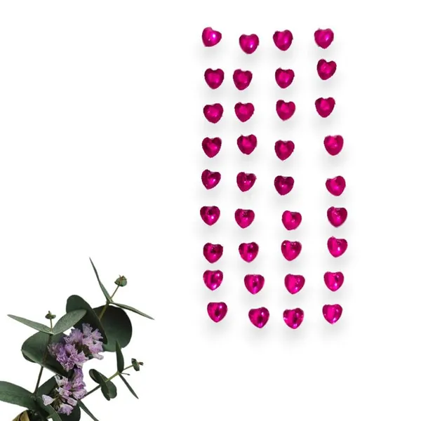 Dark_Pink_Heart_Shaped_Hair_Stickers_Without_Pins_Or_Clips_(36_Pieces)_(8_Mm)