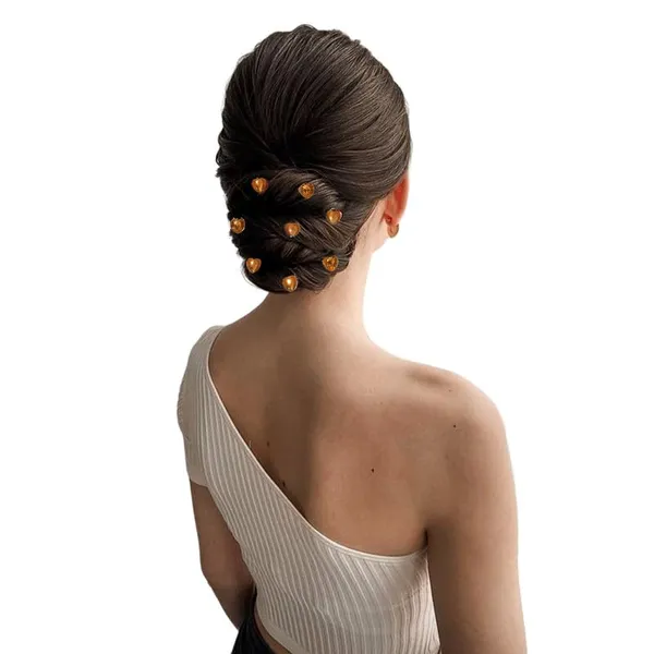 Golden_Heart_Shaped_Hair_Stickers_Without_Pins_Or_Clips_(36_Pieces)_(8_Mm)