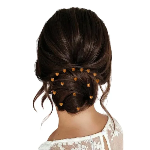 Golden_Heart_Shaped_Hair_Stickers_Without_Pins_Or_Clips_(36_Pieces)_(8_Mm)