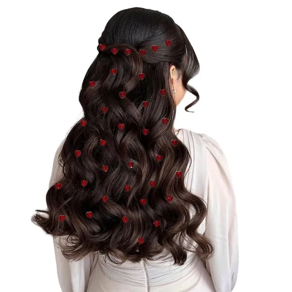 Maroon_Heart_Shaped_Hair_Stickers_Without_Pins_Or_Clips_(36_Pieces)_(8_Mm)